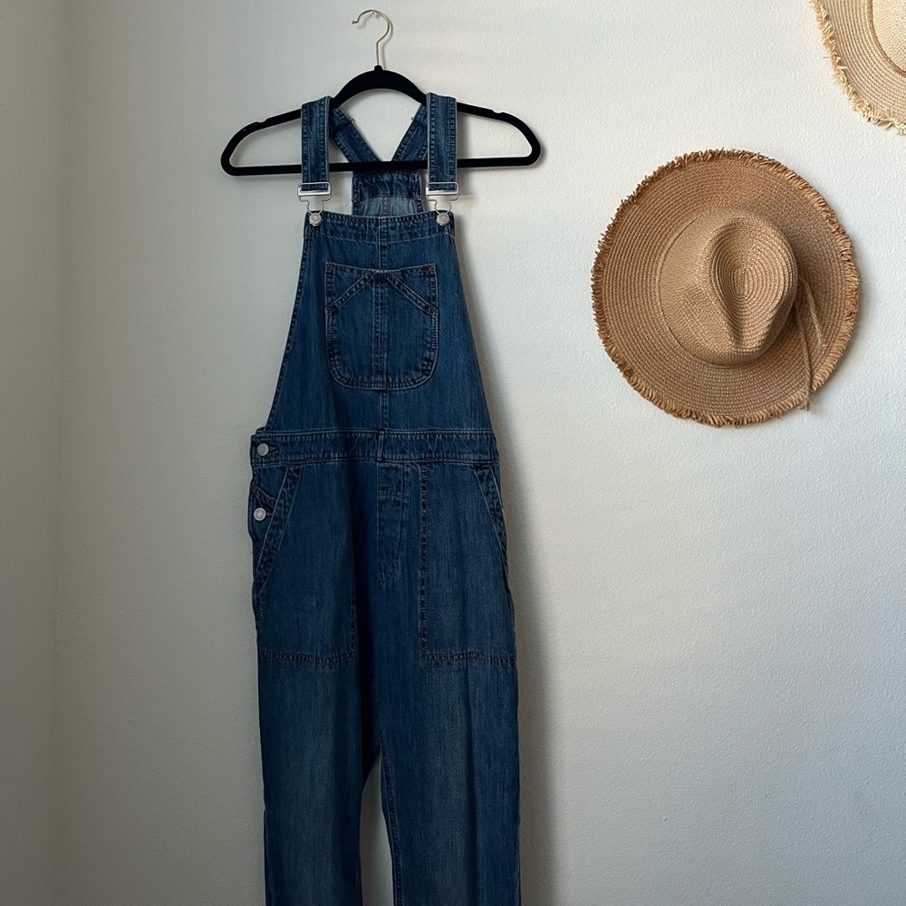 Gap Straight Leg Denim Overalls, Size S